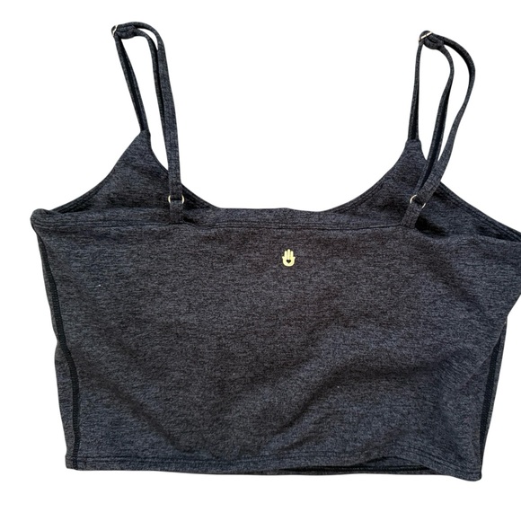 Spiritual Gangster Gray Strappy Yoga Bra Tank Size L - Picture 2 of 4